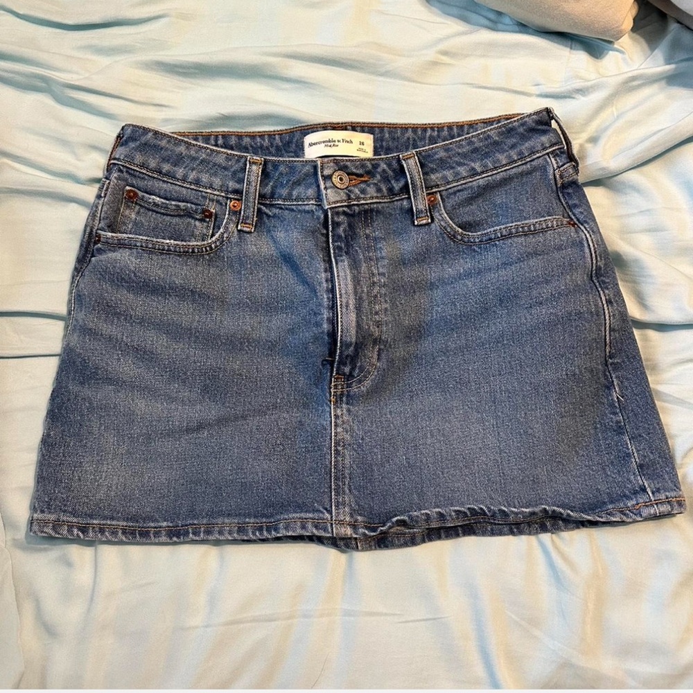 Denim mini skirt